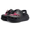 Crocs Crush Clog EVA Puff Black Pink Barbie Retro Hole Shoes Unisex Black