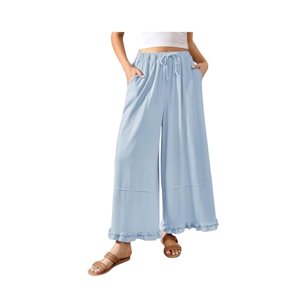 Women's Casual Fashion ,Color Loose Straight,Leg Pants