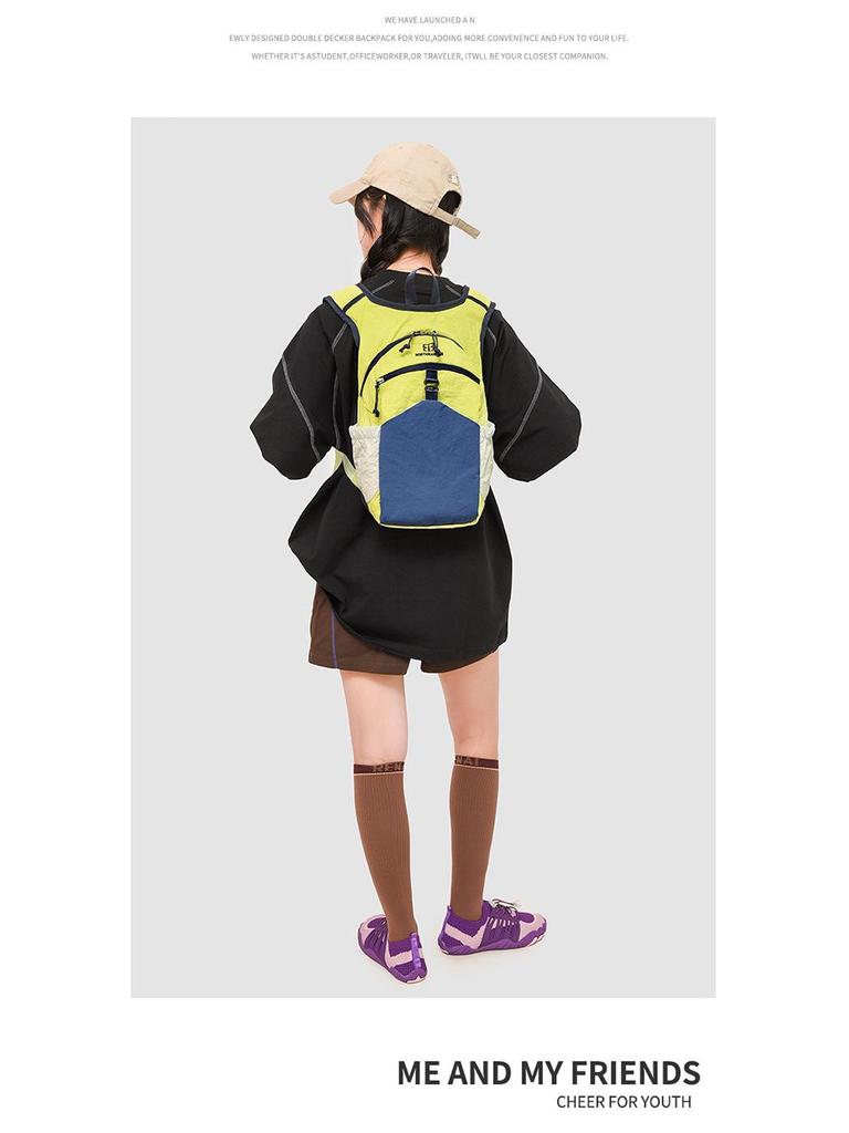 Dopamine Color Casual Backpack: Versatile, Large Capacity for Outdoor Travel & Commuting