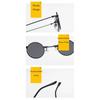 Kleine runde Sonnenbrille Damen Herren UV400 Metall Markendesigner Punk Sonnenbrille Steampunk Vintage Brille Schwarze Schattierungen