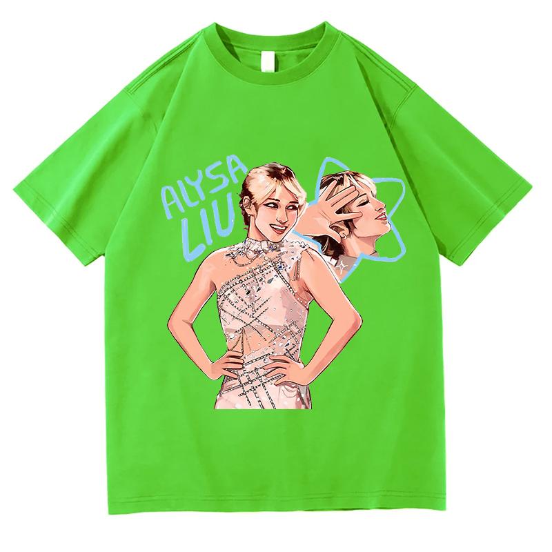 

2026 Alysa Liu T-shirt Unisex Graphic TShirt Fans Pure Cotton Tops Women Unisex Tees Aesthetic Short Sleeve High Quality Streetwear 4XL