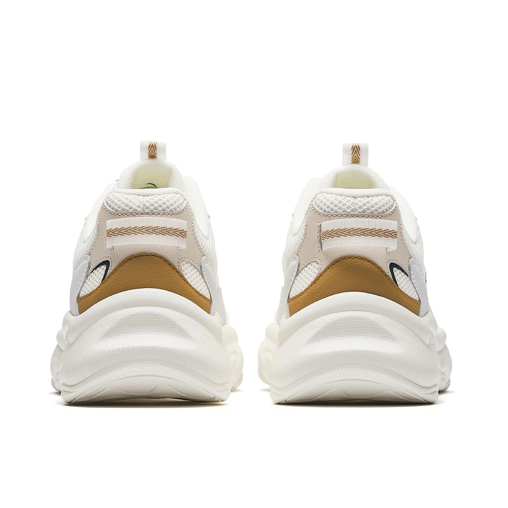 Anta Puffy Star Abrasion Resistant Lightweight Breathable Casual Shoes Men's White Gray Yellow 912628829-3