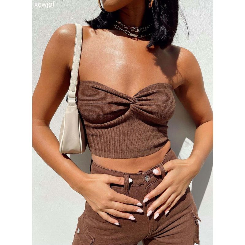 Beautiful All-Match Stylish European and American Women's Clothing Spring/Summer New Arrival Open Back Elegant Sexy Sweater Vest