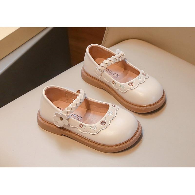 Princess Style Kids Girls Casual Leather Single Shoes For Spring Autumn