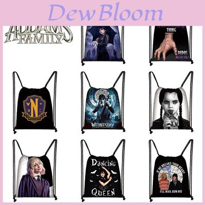 Wednesday The Adams Family Large Capacity Drawstring Bag Schoolbag Travel Bag Kids