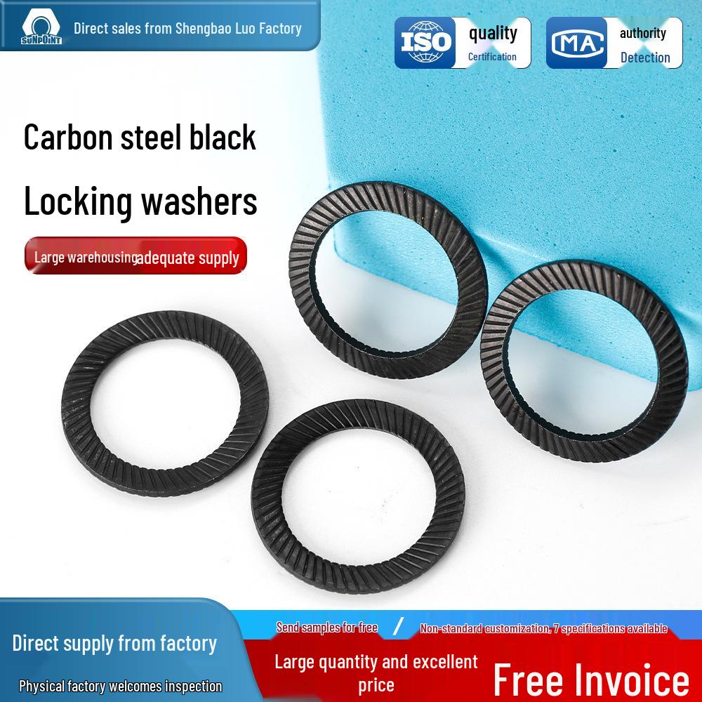 

Blackened Carbon Steel Self-Locking Embossed Washer DIN9250 Model 3