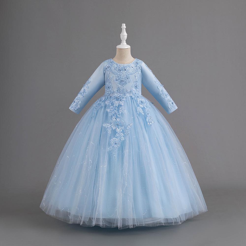 Girls' Spring Mesh Princess Dresses - Puffy Skirts & Formal Wedding Attire for Small To Medium Children