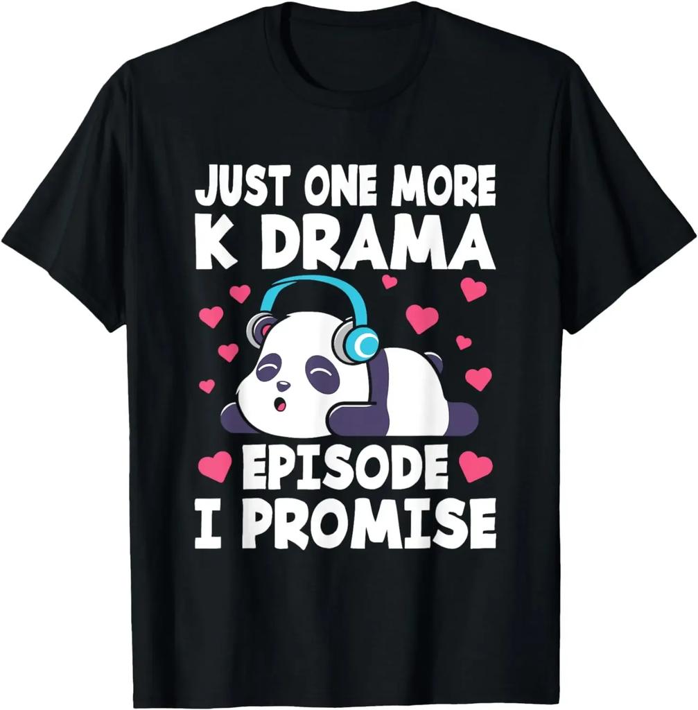 Nur noch eine Folge, versprochen Koreanisches Drama K-Pop K-Drama T-Shirt Damen Kleidung Grafische T-Shirts Ästhetisches Lustiges T-Shirt Baumwolle