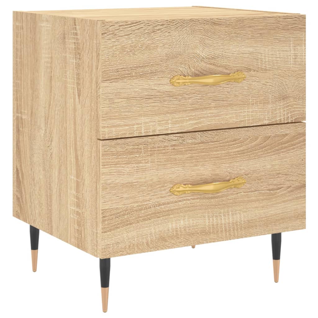 Nightstands (2 pcs) Sonoma Oak Finish 40 x 35 x 47.5 cm Engineered Wood