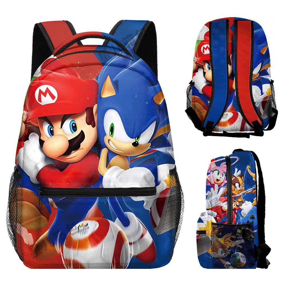 School Bag Elementary School Student Animation Backpack Cartoon School Bag 3D Digital Color Printing Oxford Cloth Backpack