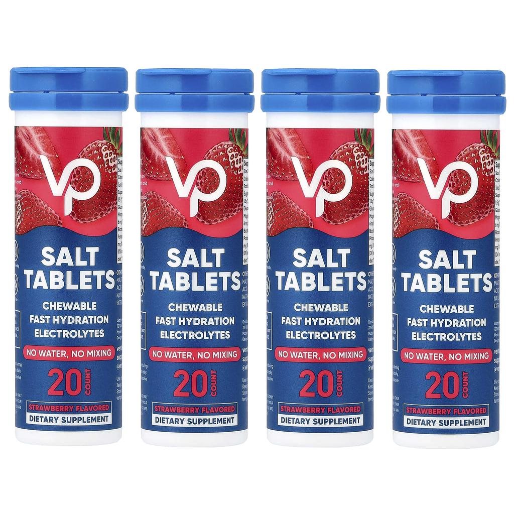 Venture Pal, Salt Tablets Chewable Electrolyte, Strawberry Flavor, 80 Tablets