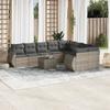VidaXL Garden Lounge Set with Cushions 10 Pcs, Patio Sofas, Patio Furniture Set, Outdoor Furniture, Grey 3254189