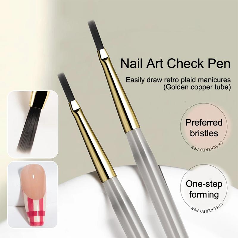 Nail Art Brush Multifunctional Stripe Liner Brushes Modeling Water Ripple Diy Design Hard Bristle Brush Nail Art Tools