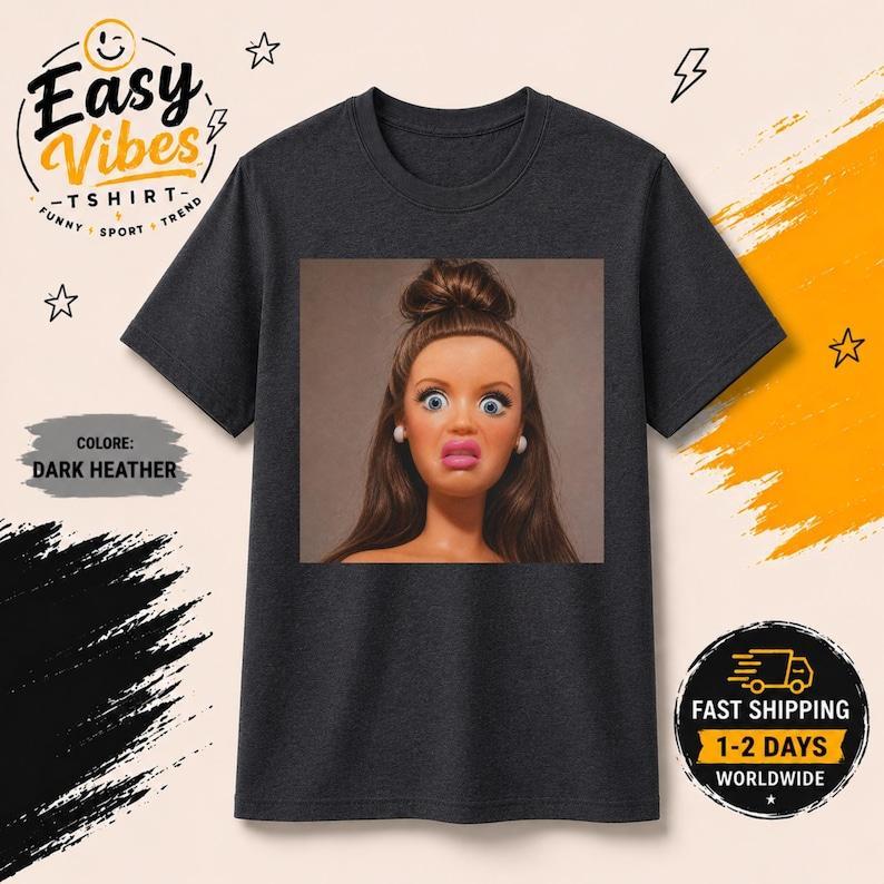 Funny Graphic Tee Brunette Doll | Weird Dollcore Shirt | Creepy Cute Meme T Shirt | Aesthetic Women Graphic Tee 2XL