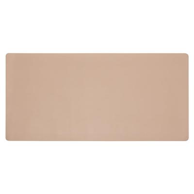 Plus Mousepad de Mesa Reversível Mouse Pad Sintético, Compatível, Dupla Face, Almofada Lisa/Macia ao Toque de Couro, Couro, 900x430mm, Bege/Branco, DM-002LT,