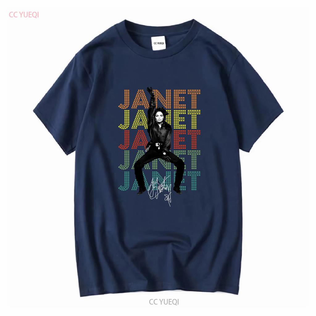 Janet Jackson Summer Cotton T Shirt S 5xl Long Or Short Sleeves Vintage Washed Stretched Stylish Unisex Casual Breathable Homme