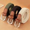 Knitted Thin Woven Belt Canvas Stretch Waist Belts Fashion Elastic Waistband  Climbing