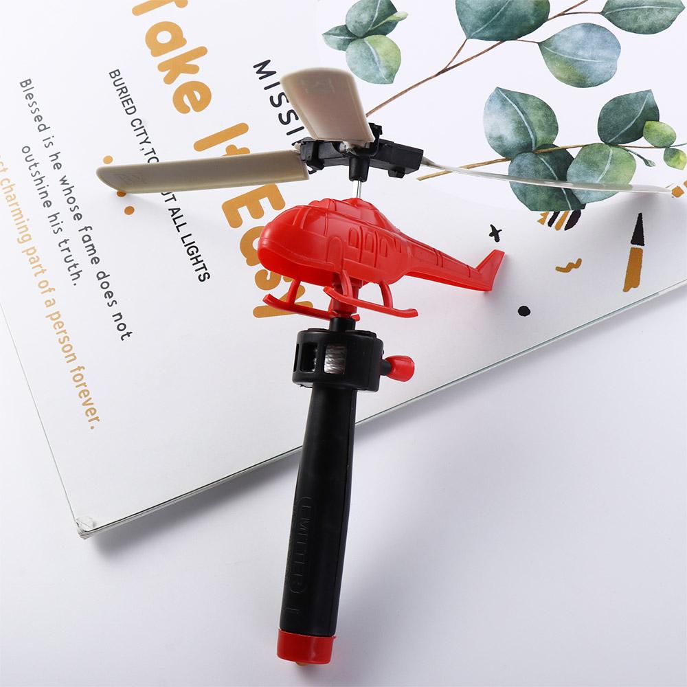 

Draw Rope Drawstring Helicopter Toy Take-off Toy Pull Line Helicopter Toys Educational Toys random 1pc