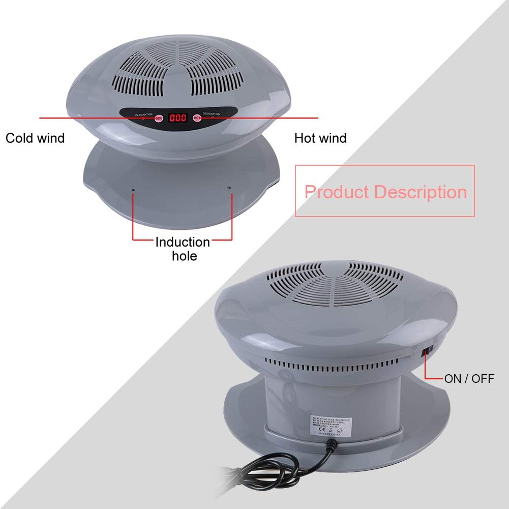 YIKOOLIN Nail Fan Dryer For Regular Nail Polish Hot Cold Nail Dryer Fan Nail Dryer Nail Art Polish Machine For Fingernail Toenai