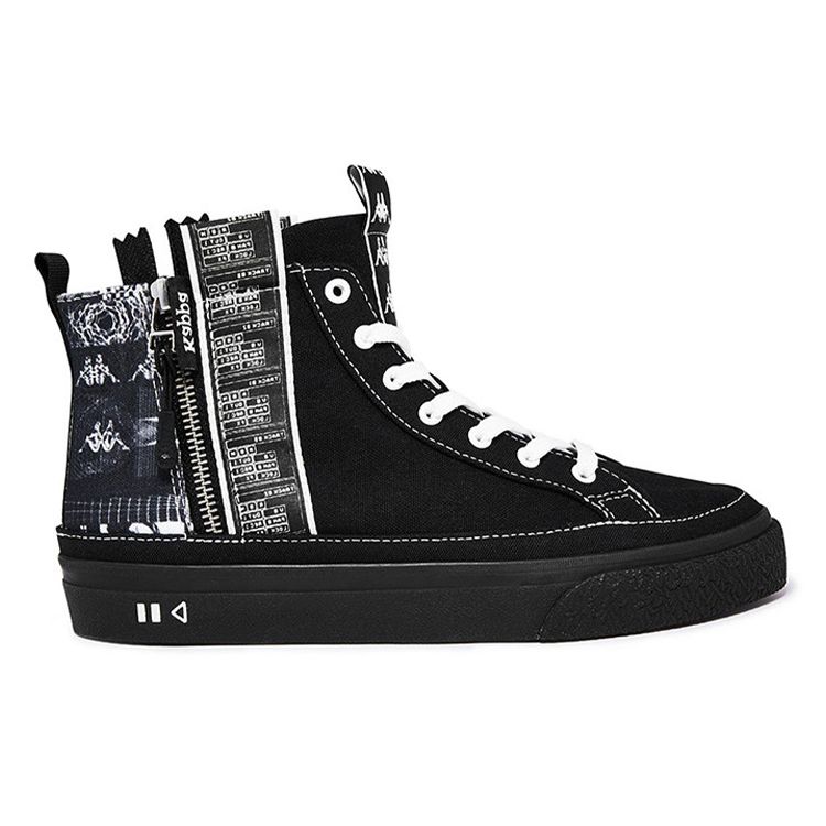 Kappa Fabric Wrap Non-Slip High-Top Skate Shoes Unisex Skate Shoes Black K0AY5CC05D-990