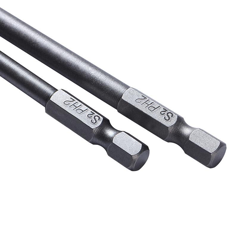 BST-007 5-Piece Phillips Screwdriver Bit Set, 150mm Long, PH1 & PH2, S2 Material