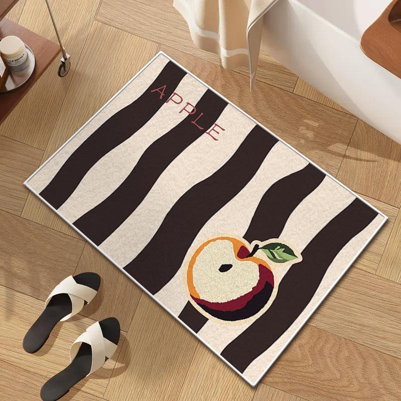 Household Toilet Floor Mat Bathroom Absorbent and Dirty Mat Bedroom Toilet Door Mat Entry Mat Carpet
