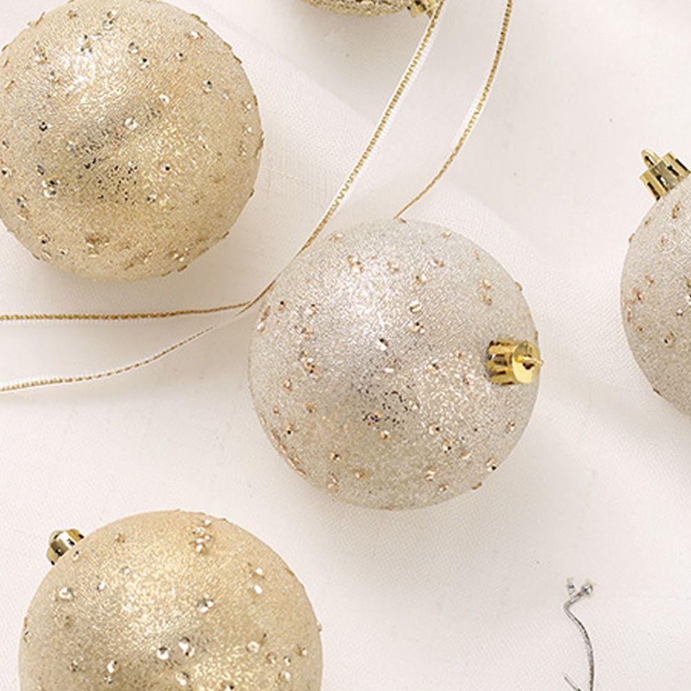 12pcs Plastic Painted Christmas Ball Gift Box 8cm Christmas Tree Pendant  Hotel Office