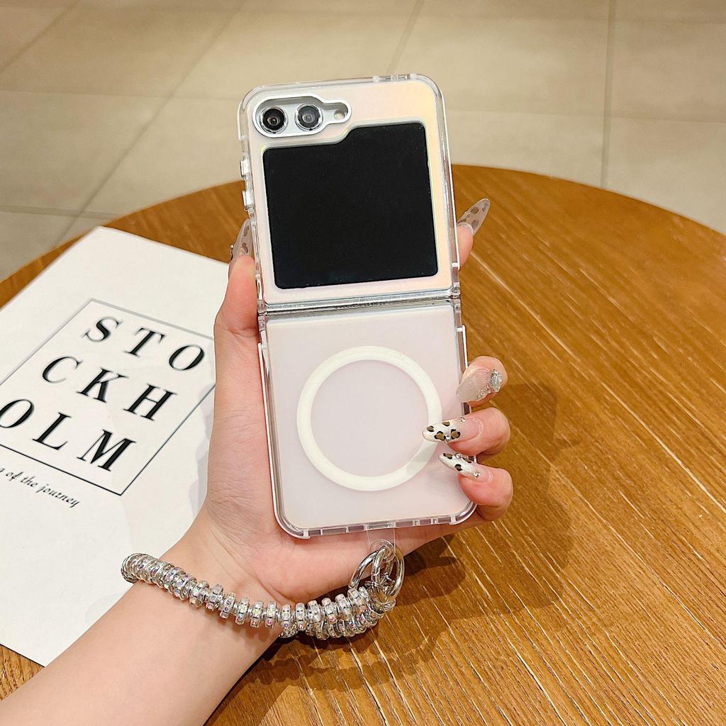 Samsung Z Flip 7 Chameleon Magnetic Case with Diamond Lanyard