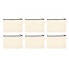 10PCS Canvas Cosmetic Bag with Black Lanyard Portable Multipurpose Blank DIY Craft Bag for Travel