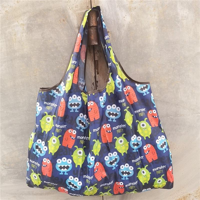 Eco-friendly Foldable Shopping Bag – Japanese & Korean Cartoon Design, Portable and Sturdy