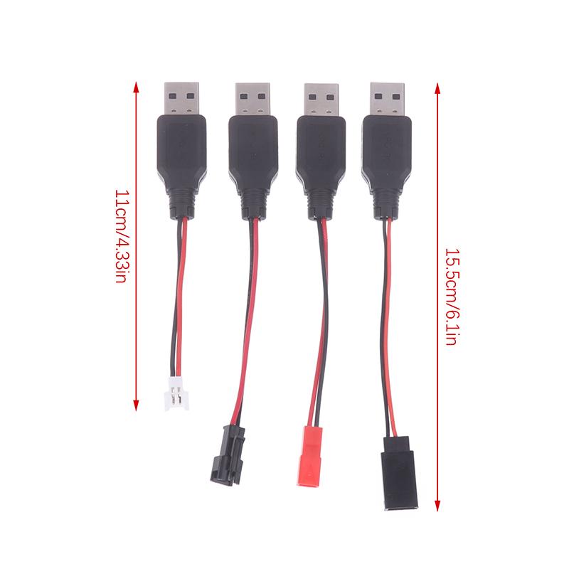 Rc Usb Charging 3.7V Lithium Battery Charger Cable Usb To Jst /Sm / Futaba Plug Cable For 3Rc Drone Quadcopter