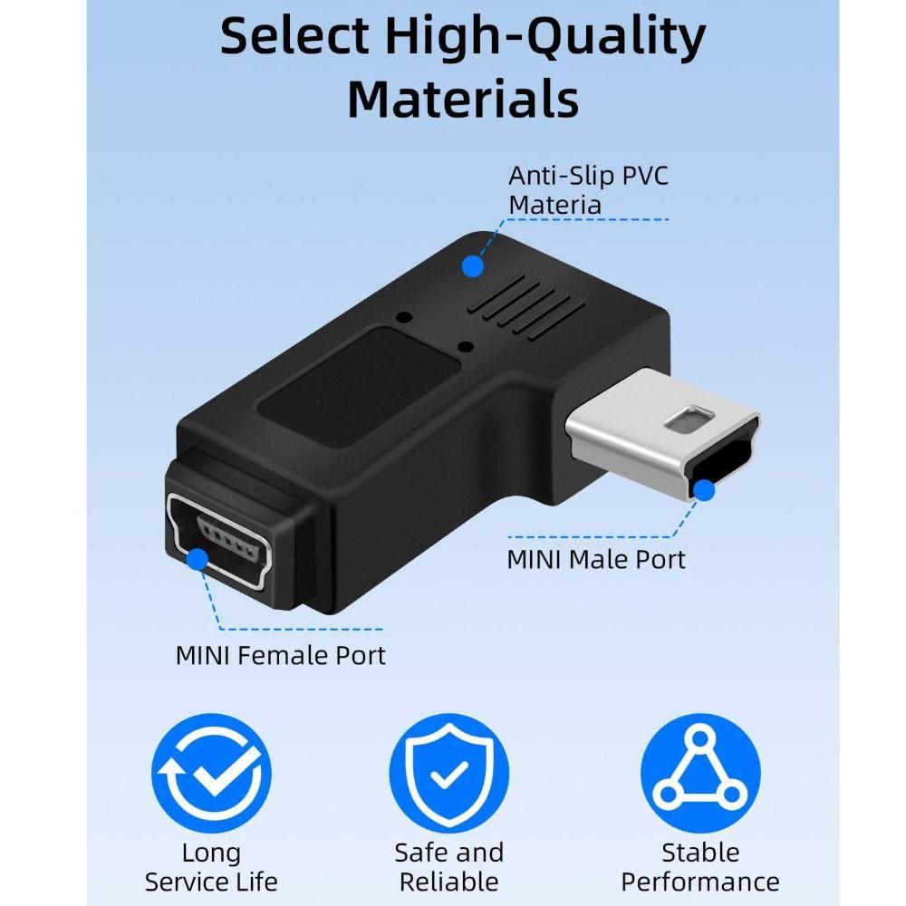 5 Pin USB Female Adapter 5V Type-C Male to Mini USB Female Mini USB to USB C Converter  Phone
