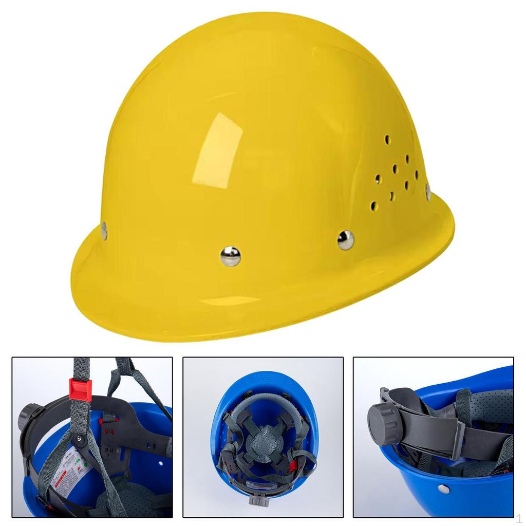 Hard Hat Construction Helmet Adjustable Non Slip Lining Labor Protection Cap for Workers
