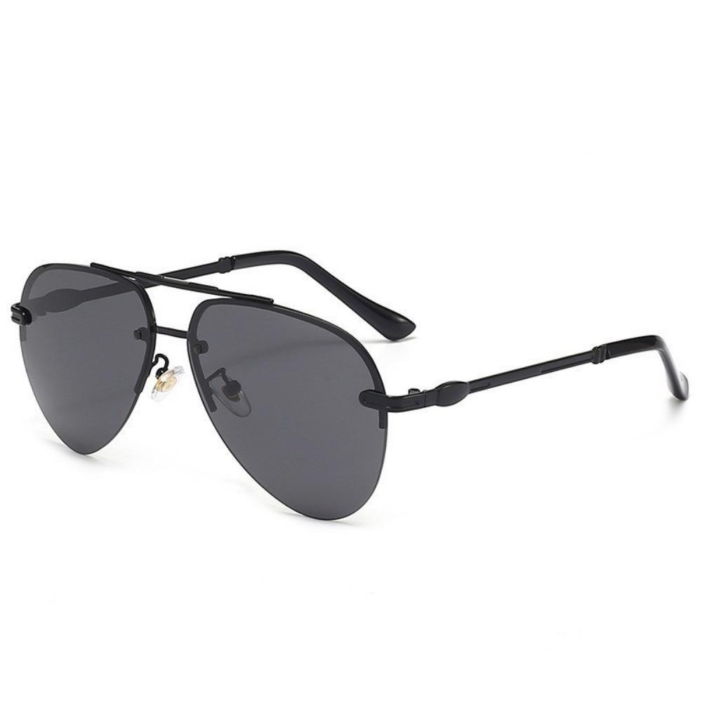 European and American Trend Frameless Polarized Sunglasses Men's UV Resistant UV400 Glasses Driver's Driving Frog Sunglasses