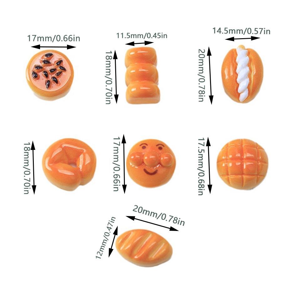 Miniature Bread Resin Phone Case Kit with DIY Cream Glue & Epoxy Accessories