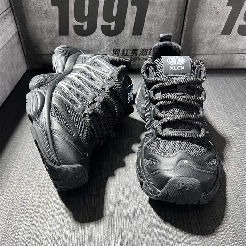 

New spring breathable casual shoes platform sneakers dad shoes 1 38 чёрный