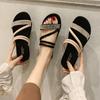 Women's Sandals for Summer Wear, Slippers Flatbottomed Fashion Flipflops, Beach Shoes Cool Slippers Women's Stall Shoes
