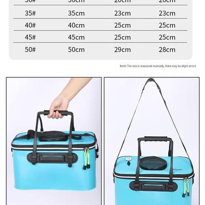 Brangdy Foldable Fishing Bucket with Shoulder Strap