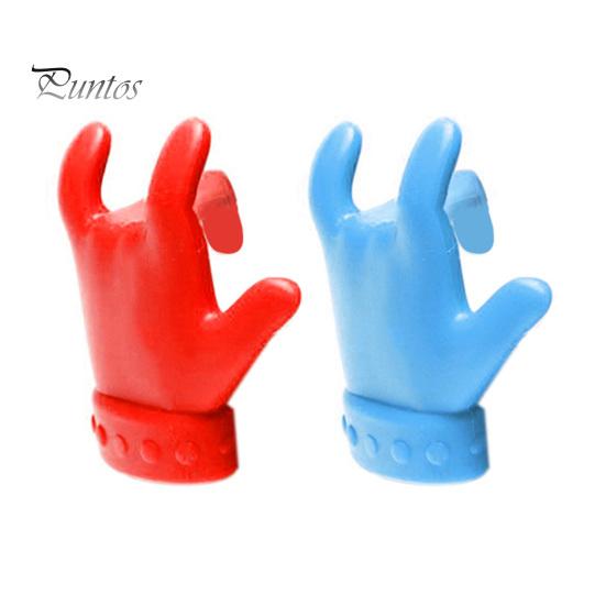 

2 шт. держатель для чайных пакетиков в форме пальца, подставка для ложек, предотвращающая проливание супа, силиконовая креативная крышка, подставка для столовых приборов, художественные подарки для любителей чая красный/синий