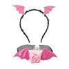 Halloween Devil Costume Set Devil Bat Headband Lace Choker Demons Cosplay Accessories for Carnivals Themed Party Props