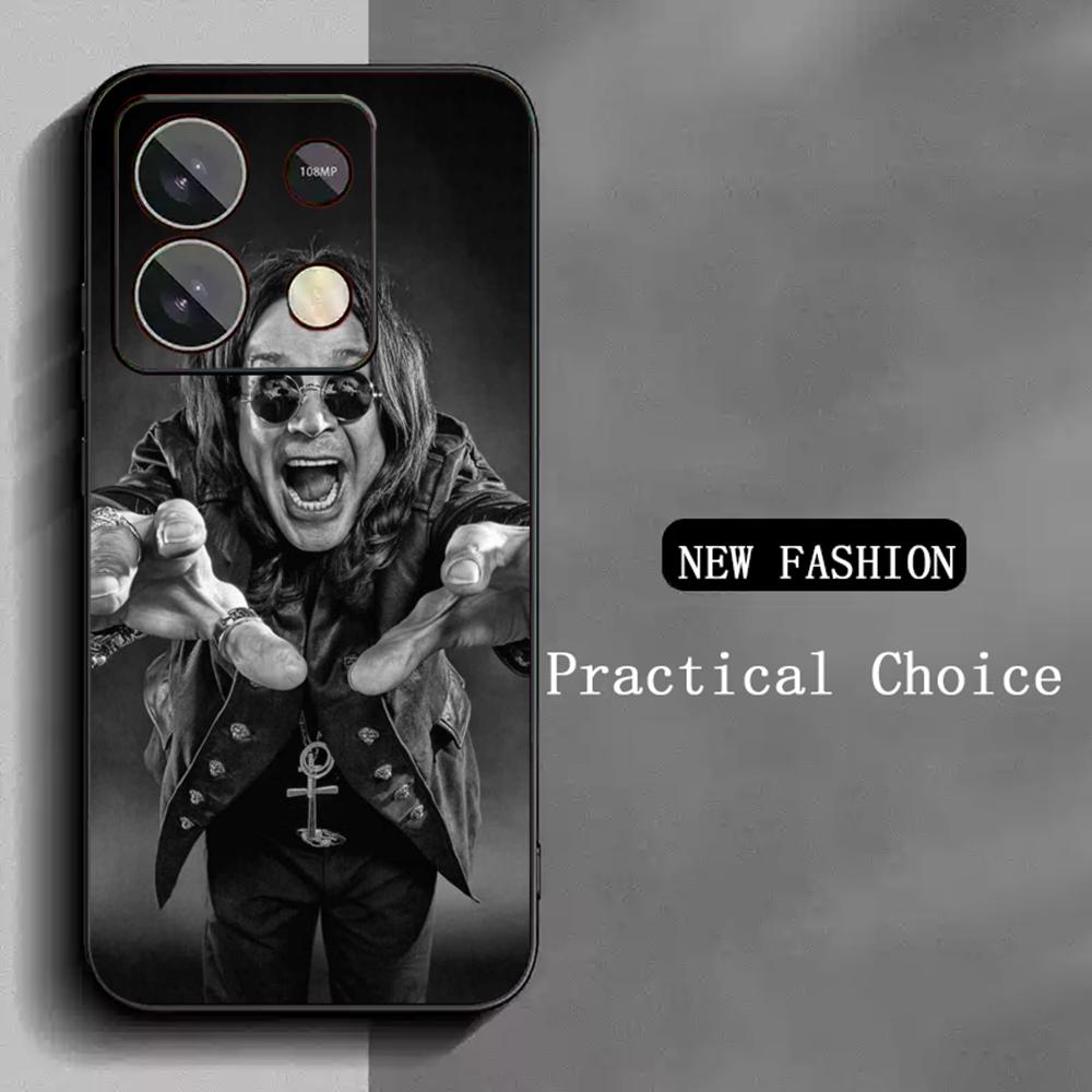 

Hot singer Ozzy Osbou pattern Phone Case For Redmi Note 14 13 12 11 Pro Plus S 5G 14C A3 Soft Black Phone Cover Redmi Note 13 Pro+ 5G