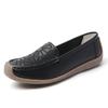 Women Black Moccasins Driving Shoes Flats Casual Nurse Shoes Loafers Maternity Flower Embroidery Office Shoes Large Size
