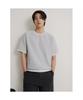 Binpolmen Gentle Tech Casual Pinstripe Round Knit Light Gray
