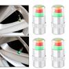 Auto Car Tire Pressure Guage Cap Sensor Indicator Alert Monitoring Tool Tyre Cap Indicator Alert Air Pressure Gauge 4pcs