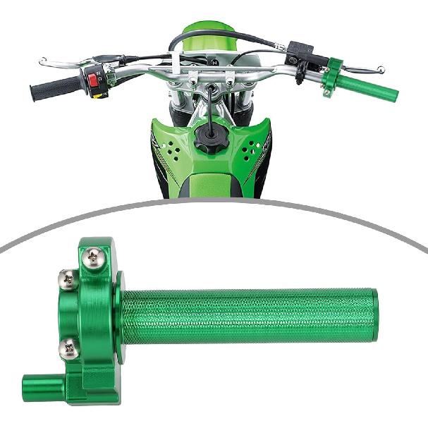 

CHANGCHENG Motorcycle Throttle Tube Assembly Electric Throttle Grip CNC Aluminum for KLX110/110L/140/140L/140G KX65/85/100/112 2008-2024 Dirt Bike зелёный