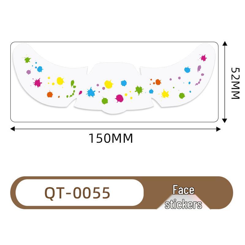 Christmas Butterfly & Flower Face Tattoo Stickers - Fresh European Style Freckle Designs for Parties