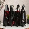 12pcs/set Non-Woven Printed Wine Tote Bag Festive Wine Bottle Gift Packaging Bag for Gifting On Holidays & Celebrations