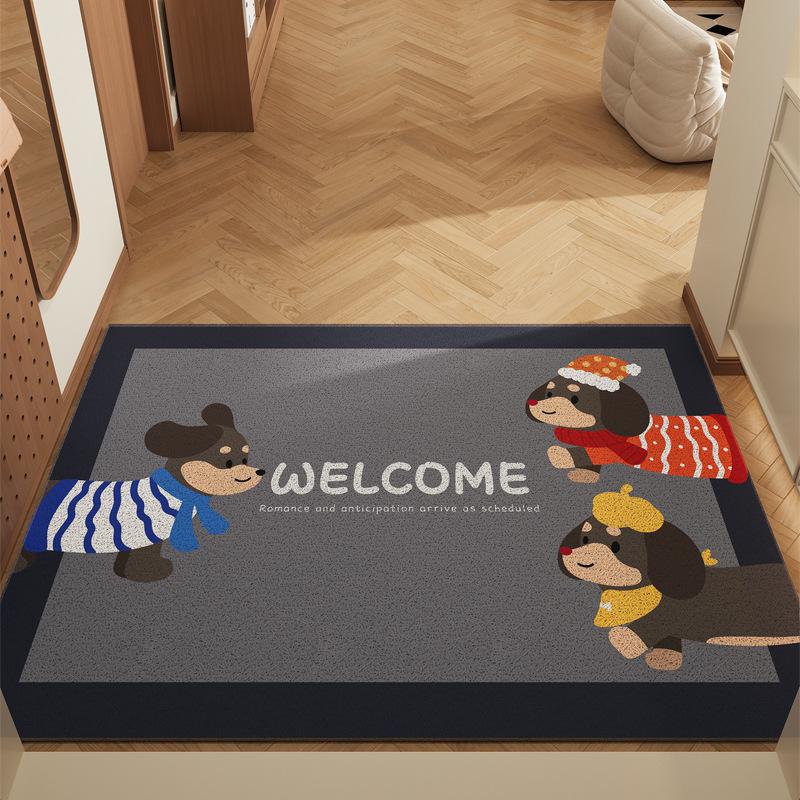 

Мультяшный Милый Забавный Дверной Коврик Домашний Можно Резать Кольцо из Шелка Подушка для Ног Входная Дверь Нескользящий Легкий в Уходе Коврик 40 * 60cm (silk ring)