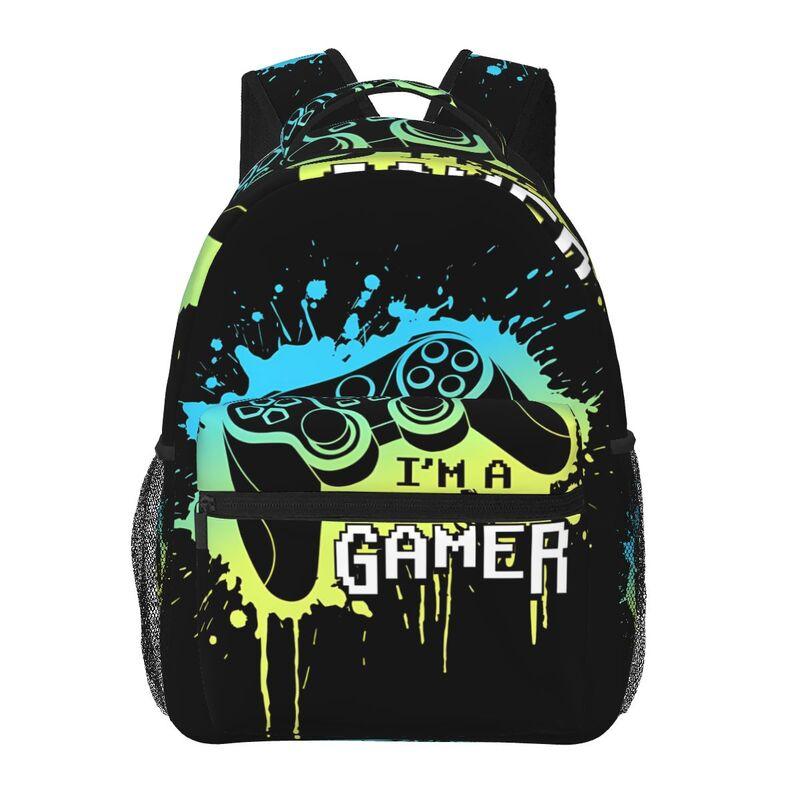 

Video Game Controller Backpack for Boys Girls School Student Bookbag Travel Hiking Camping Daypack Unisex Casual Laptop Backpack
