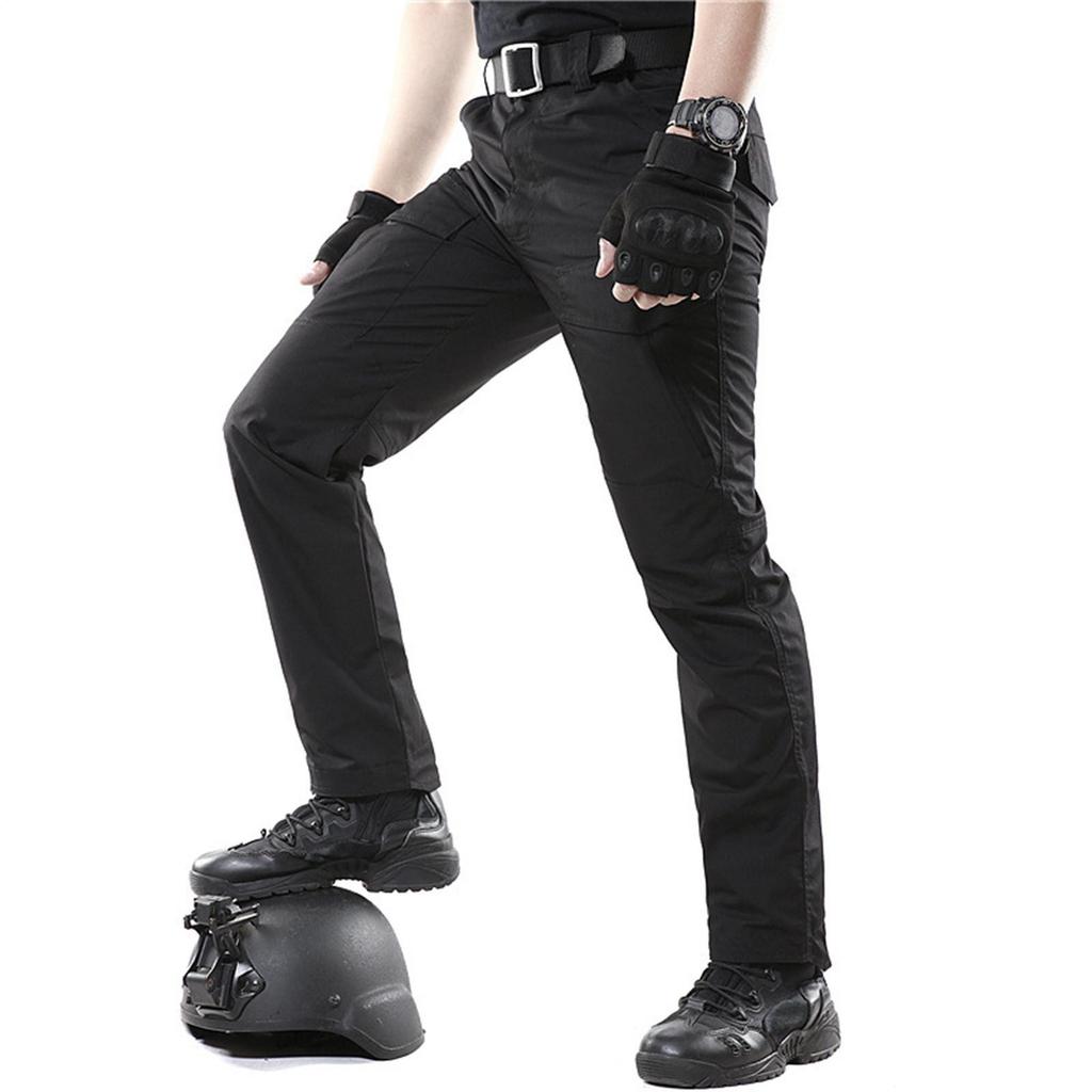 Outdoor Typo Pants Thin Breathable Men's Camouflage Pants Slim-fitting Trousers Military Fans Training Multi-bag Work Pants